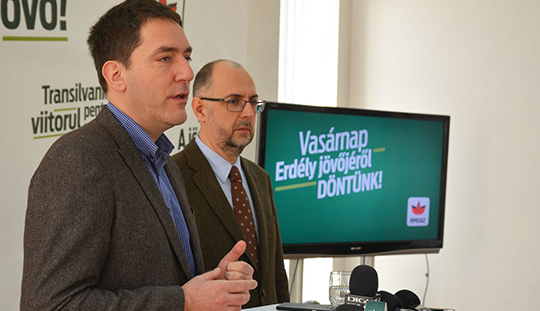 Kovács Péter az RMDSZ kampányzáró sajtótájékoztatóján